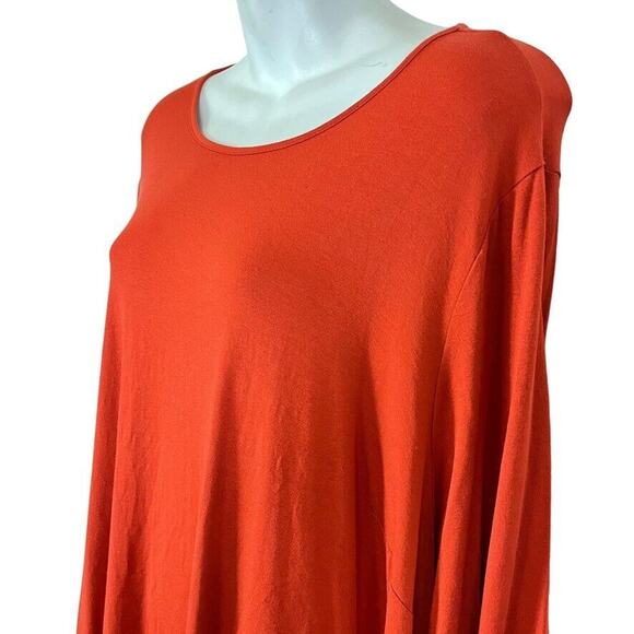 J Jill Wearever Collection Womens Dark Orange Pullover Longline Top Shirt sz 2X - Picture 8 of 15